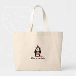 het leven is een steek grote tote bag