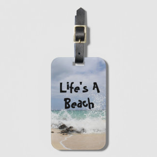 Het leven is een strand Bagagelabel