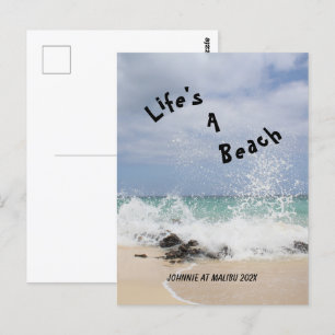 Het leven is een strand briefkaart