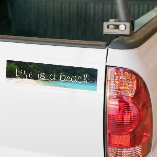 Het leven is een strand bumpersticker (Op Truck)