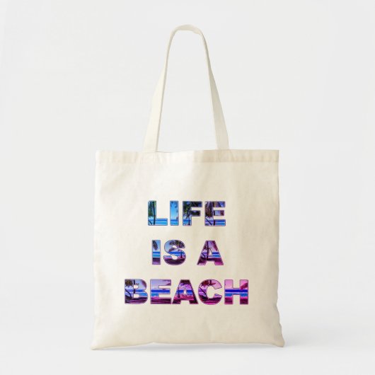 Het leven is een strand Canvas tas (Voorkant)