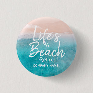 Het leven is een strand - gepensioneerd! Button   