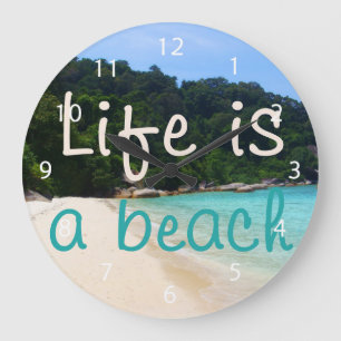 Het leven is een strand grote klok