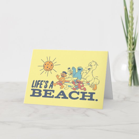 Het leven is een strand kaart (Voorkant)