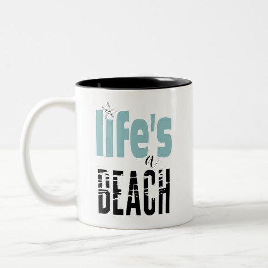 Het leven is een strand koffie Mok (Links)