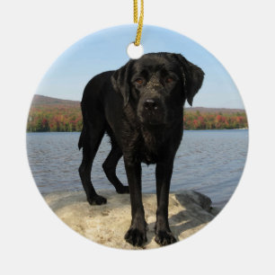 Het leven is een strand - Labrador Retriever - Zwa Keramisch Ornament