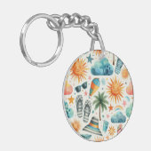 Het leven is een strand sleutelhanger (Voorkant Links)