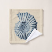 Het leven is een strand spiraal blauwe schelpen bad handdoek (Wasdoekje)
