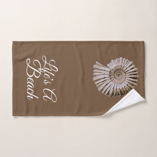 Het leven is een strand spiraal dan schelpen bad handdoek (Handdoek)