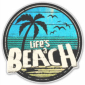 Het leven is een strand sticker (Voorkant)