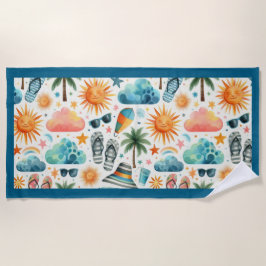 Het leven is een strand strandlaken