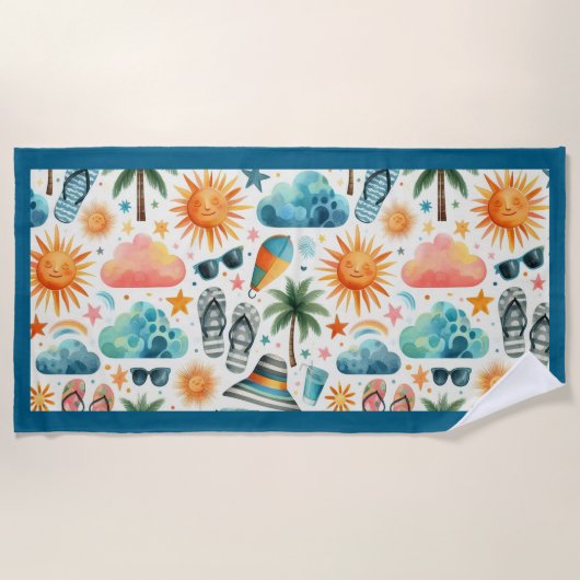 Het leven is een strand strandlaken (Voorkant)