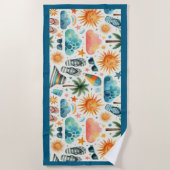 Het leven is een strand strandlaken (Voorkant)