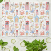 Het leven is een strand teatowel theedoek (Gevouwen)