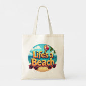 Het leven is een strand tote bag (Achterkant)