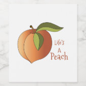 Het leven is een strand wijn etiket (Enkel label)