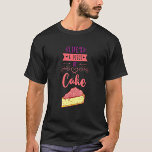 Het leven is een stuk snoepgoed cupcake Biscui T-shirt