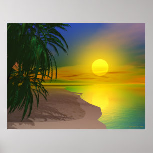 Het leven is een Sunny Beach Poster