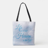 Het leven is een testhemel is de Canvas tas van he (Achterkant)