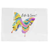 Het leven is een zoete vlinder groot cadeauzakje (Achterkant)