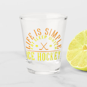 Het leven is eenvoudig in slaap-stand-ijs shot glas