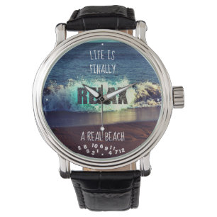 Het leven is eindelijk een echt bejaard brood horloge