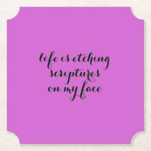 Het leven is etsen 2 kartonnen onderzetters