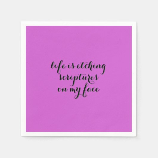 Het leven is etsen 2 servet (Voorkant)