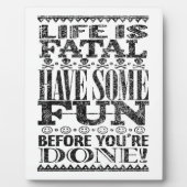 Het leven is fataal fotoplaat (Voorkant)