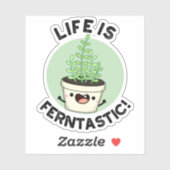 Het leven is Ferntastic Funny Fern Plant Pun Sticker (Vel)