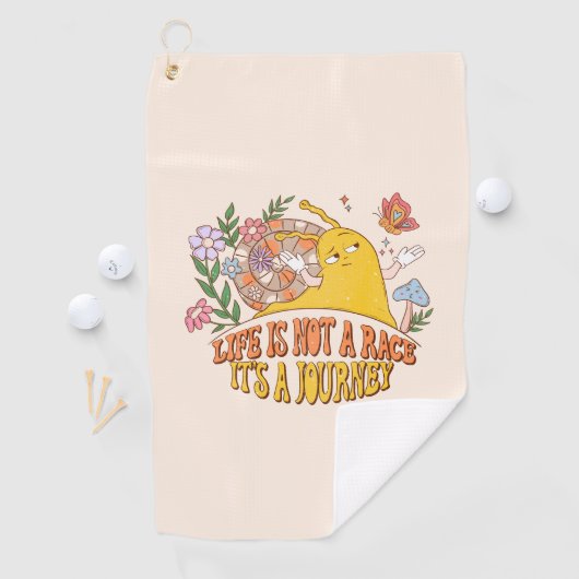 Het leven is geen race, het is een reis golfhanddoek (Insitu)