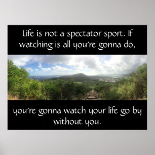 Het leven is geen Spectator Sport Poster