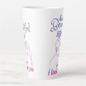 Het leven is geweldig als ik naar je kijk latte mok (Voorkant)