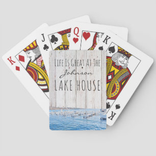 Het leven is geweldig in Lakehouse Personalized Pokerkaarten