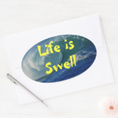 Het leven is geweldig ovale sticker (Envelop)