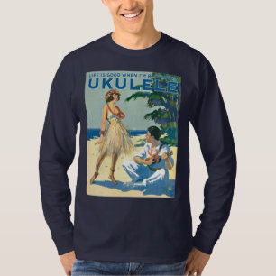 Het leven is goed #2 Mannen donkerlange hoes T-Shi T-shirt