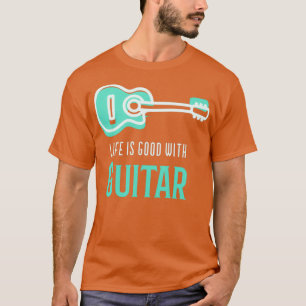 Het leven is goed met gitaar t-shirt