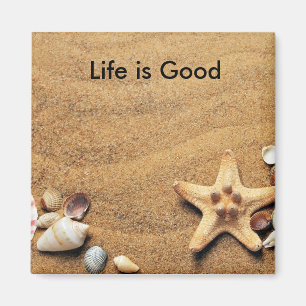 Het leven is Goed Zee Shell Magnet Magneet