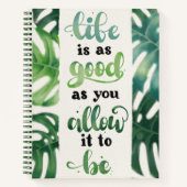 Het leven is Goede Waterverf Oerwoud Inspirerend C Notitieboek (Voorkant)