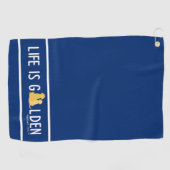 Het leven is Golden Golf Towel Golfhanddoek (Horizontaal)