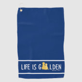 Het leven is Golden Golf Towel Golfhanddoek (Voorkant)