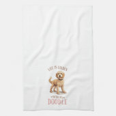 Het leven is Golden met een Doodle Theedoek (Verticaal)