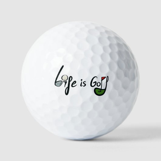 Het leven is Golf - Grappig Golf Lover Quote Desig Golfballen (Voorkant)