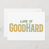 Het leven is GoodHard Briefkaart (Voorkant / Achterkant)