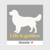 Het leven is goud met een retriever sticker (Vel)