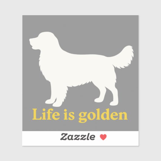 Het leven is goud met een retriever sticker (Vel)