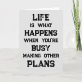 Het leven is... Grappig Motivatie citaat Kaart (Voorkant)