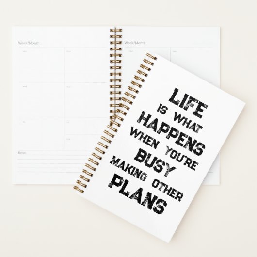 Het leven is... Grappig Motivatie citaat Planner (Display)