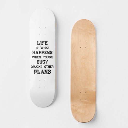 Het leven is... Grappig Motivatie citaat Skateboard (Voorkant)