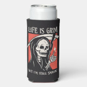 Het leven is grimmig grappig maaier grappige sarca (Seltzer Achterkant)